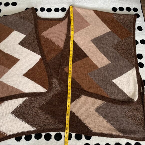 Hand Knit Lagenlook Boho Heavyweight Wool Knit Wrap Cardigan Sweater - Picture 11 of 14